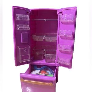 Our Generation Purple Fridge Refrigerator American Girl 18” Doll Exellent